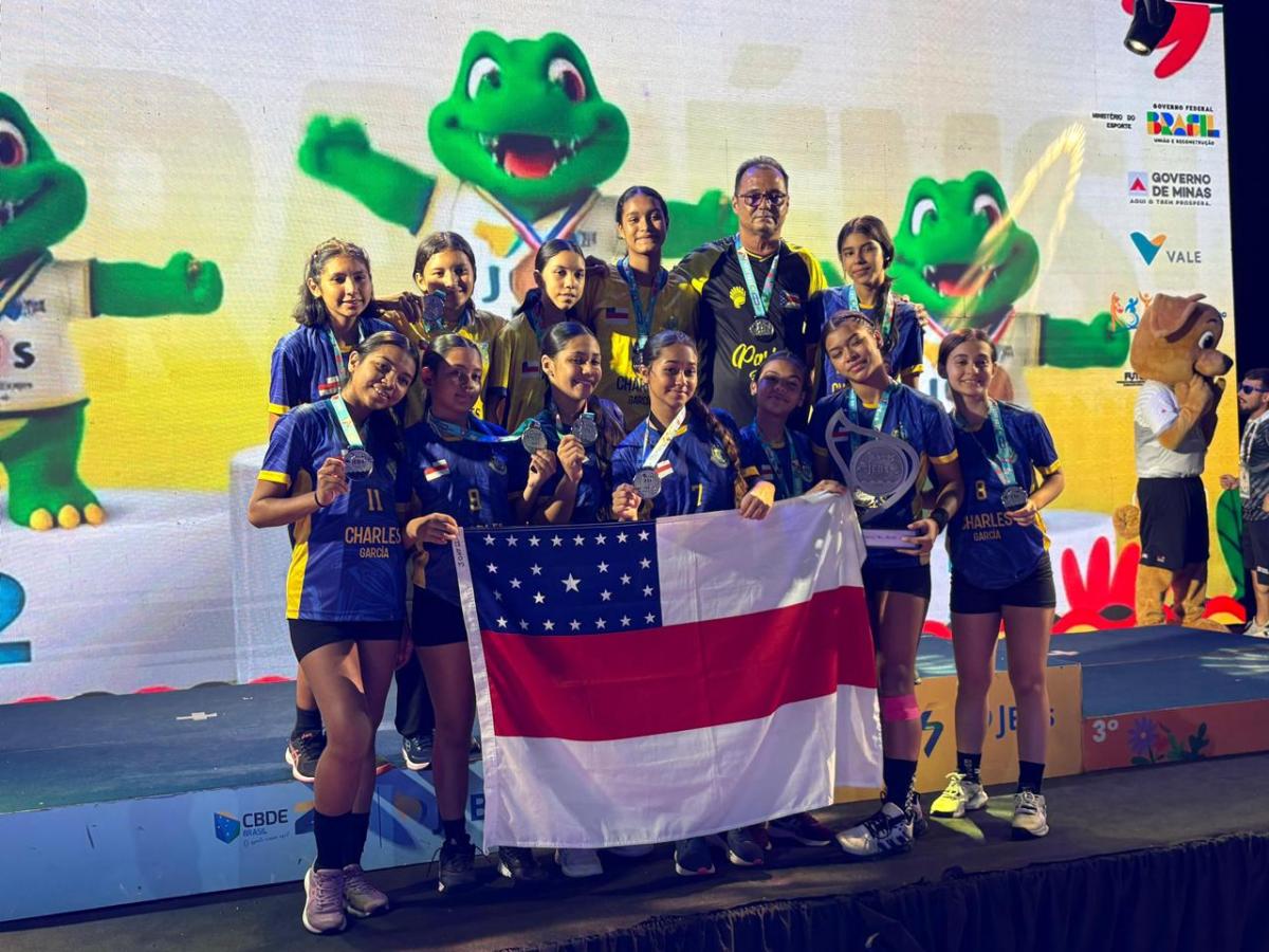 Do interior do Amazonas, handebol de Parintins sobe no pódio dos Jogos Escolares Brasileiros