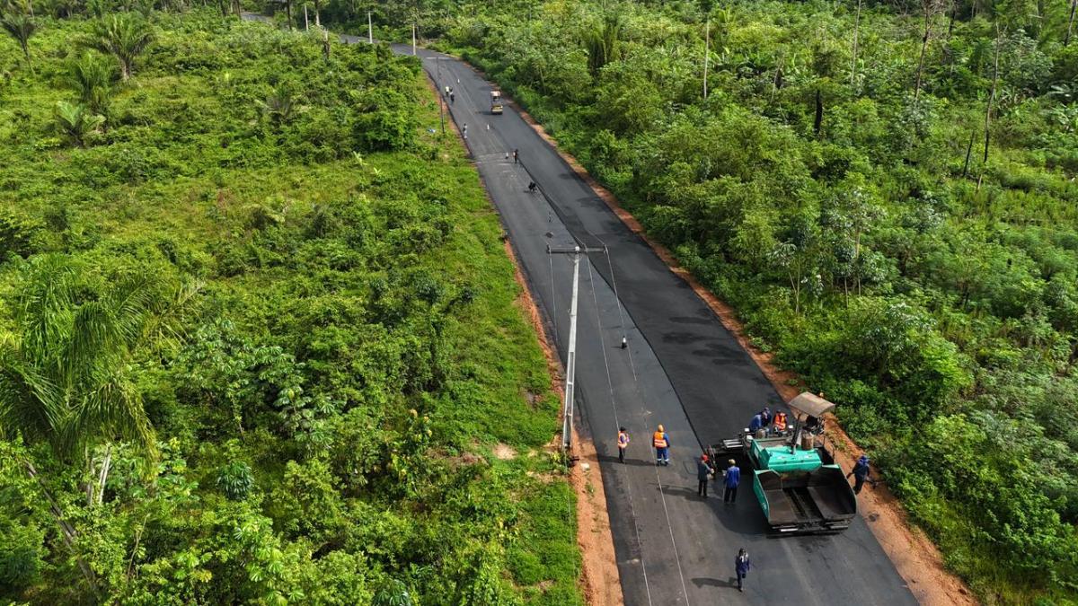 Pavimentação garante melhorias na estrada entre a Gleba da Vila Amazônia e a Comunidade da Valéria