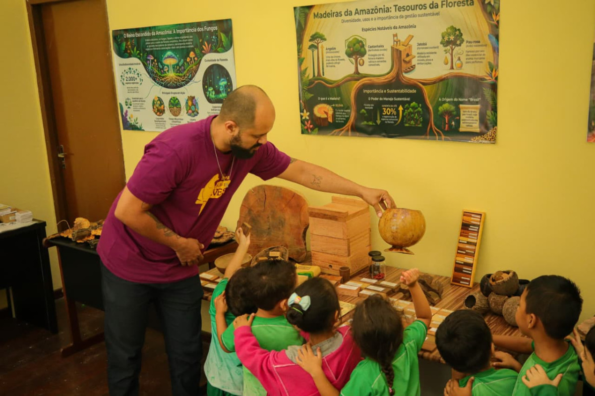 Crianças do CEI Pequeninos de Nazaré participam da Semana da Biodiversidade, em Parintins