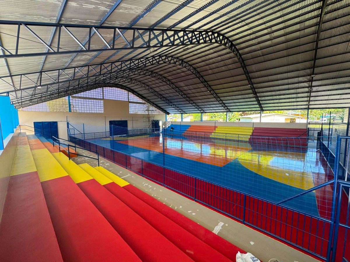 Prefeitura de Parintins finaliza os últimos serviços no Ginásio Poliesportivo do Mocambo