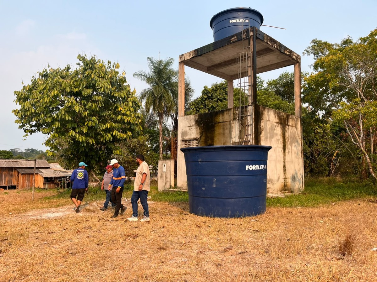 Comunidade Irmãos Coragem, na gleba Vila Amazônia, ganha novo reservatório de 10 mil litros