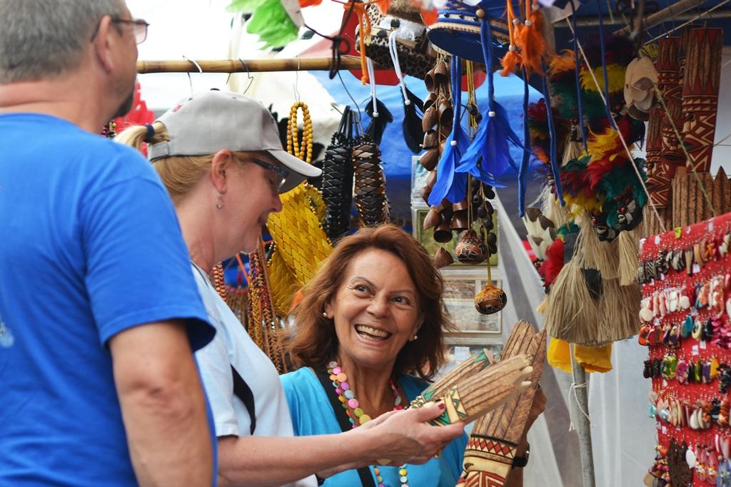 Visita de turista na ilha